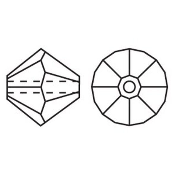 As Low As $2𝅺 4mm Crystal Dorado 2X Swarovski Crystal Bicone 5301 Beads 20pcs - Picture 2 of 3